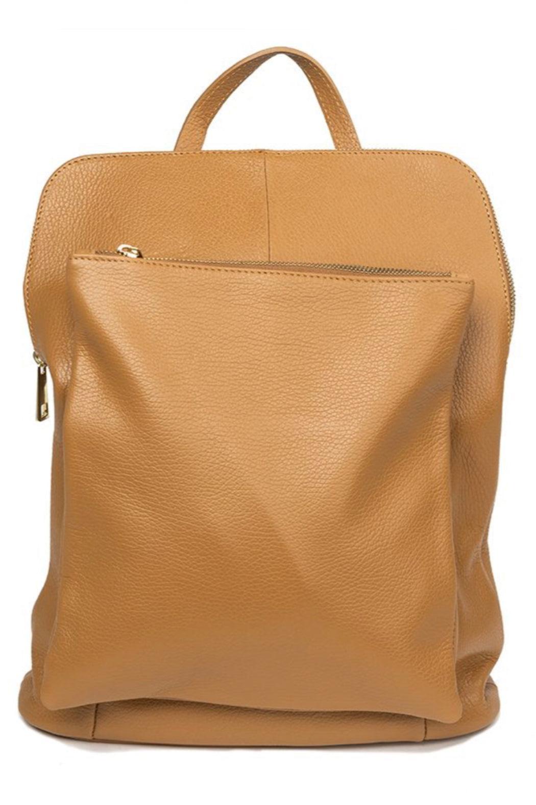 Leather Zipper Backpack Product Image