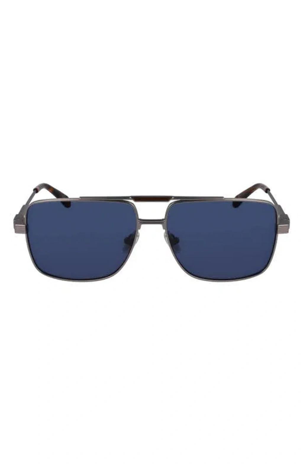 BURBERRY 56mm Square Sunglasses In Blue Product Image