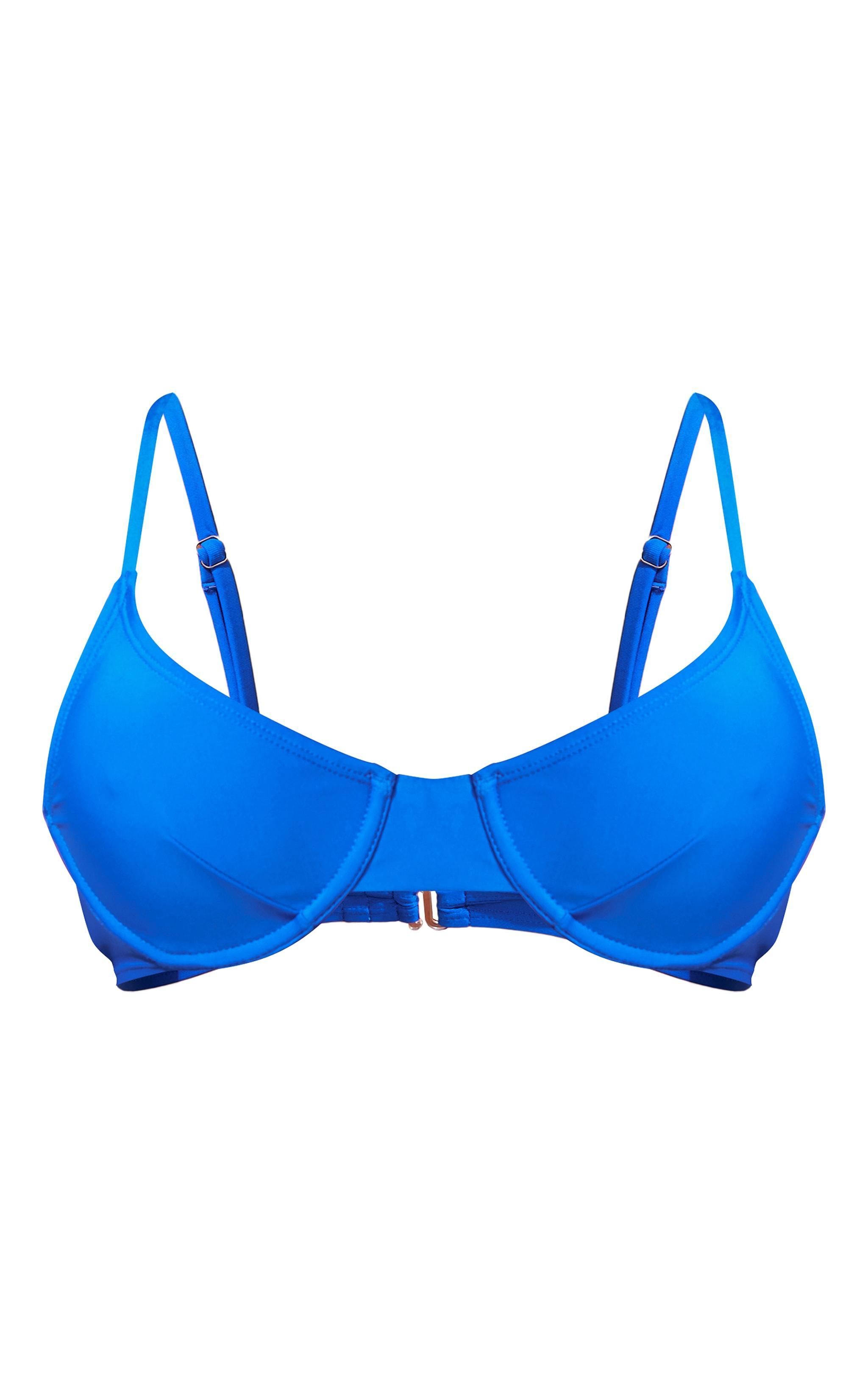 Bright Blue Mix And Match Underwired Bikini Top Product Image