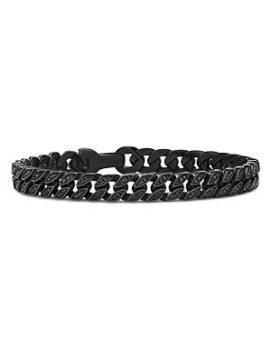 Mens Curb Chain Bracelet in Black Titanium Product Image