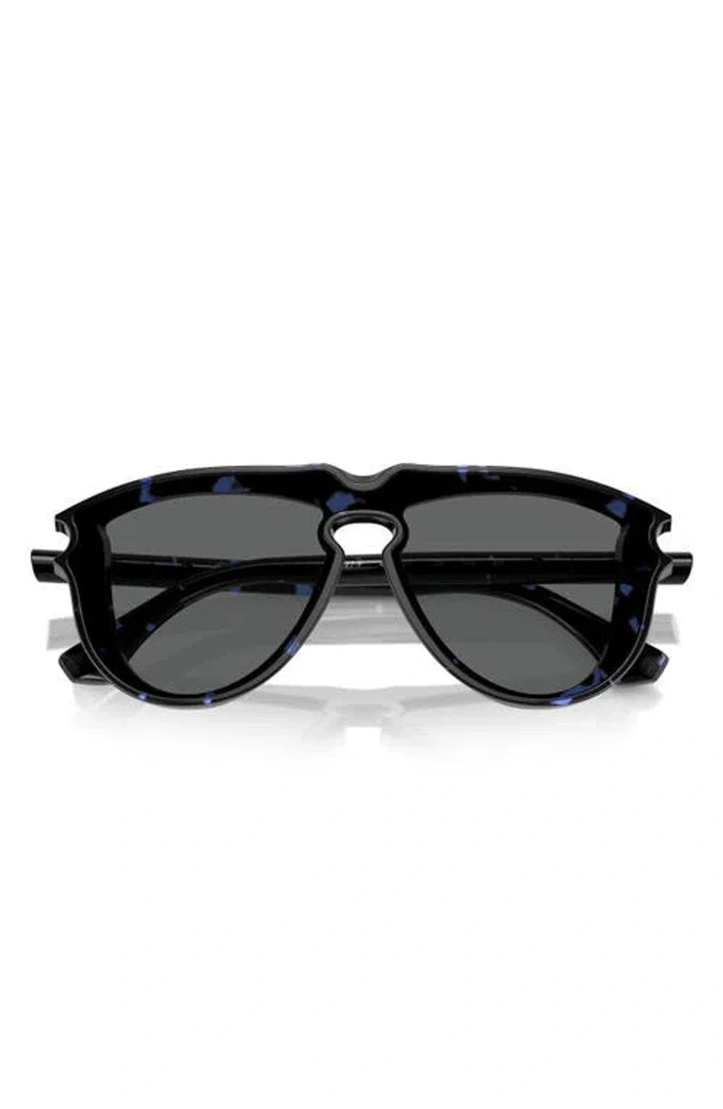 BURBERRY 36mm Pilot Sunglasses In Blue Havana Product Image