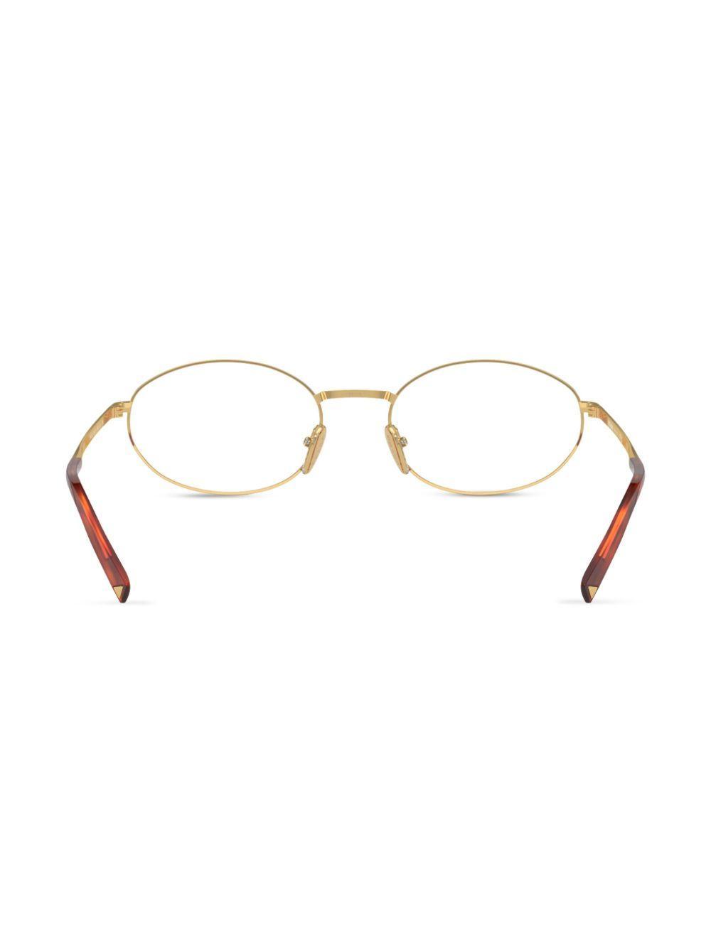 metallic oval-frame glasses Product Image