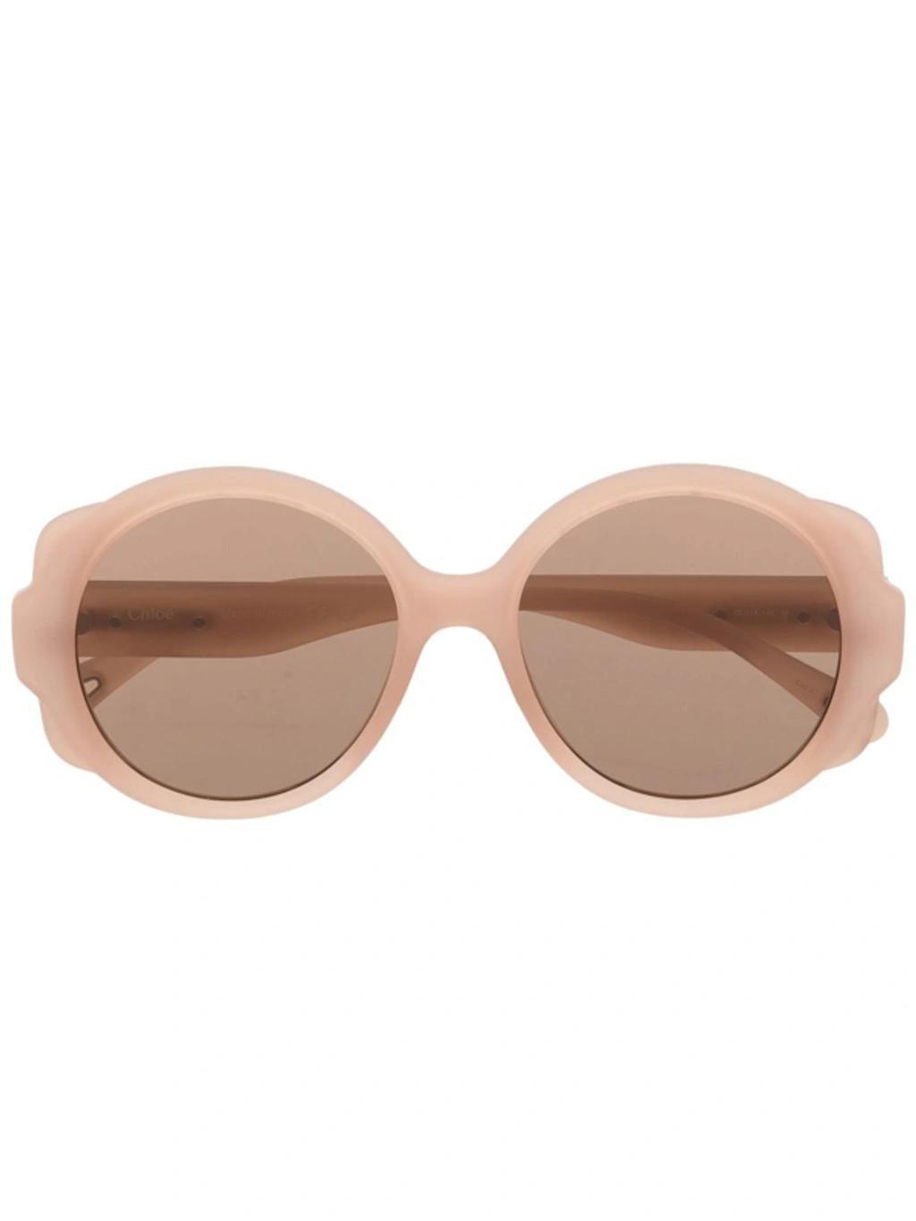 CHLOÉ Round-frame Sunglasses In Neutrals Product Image