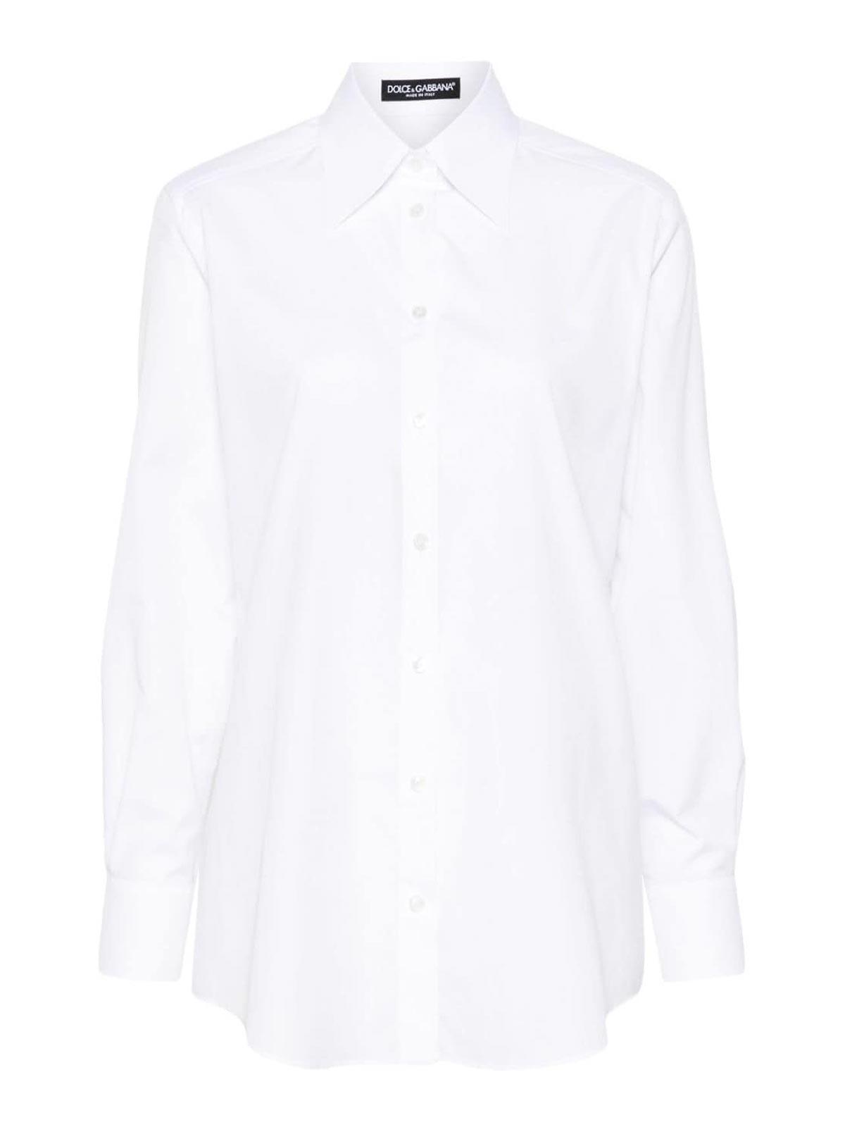 DOLCE & GABBANA Camicia Collo Oversize In White Product Image