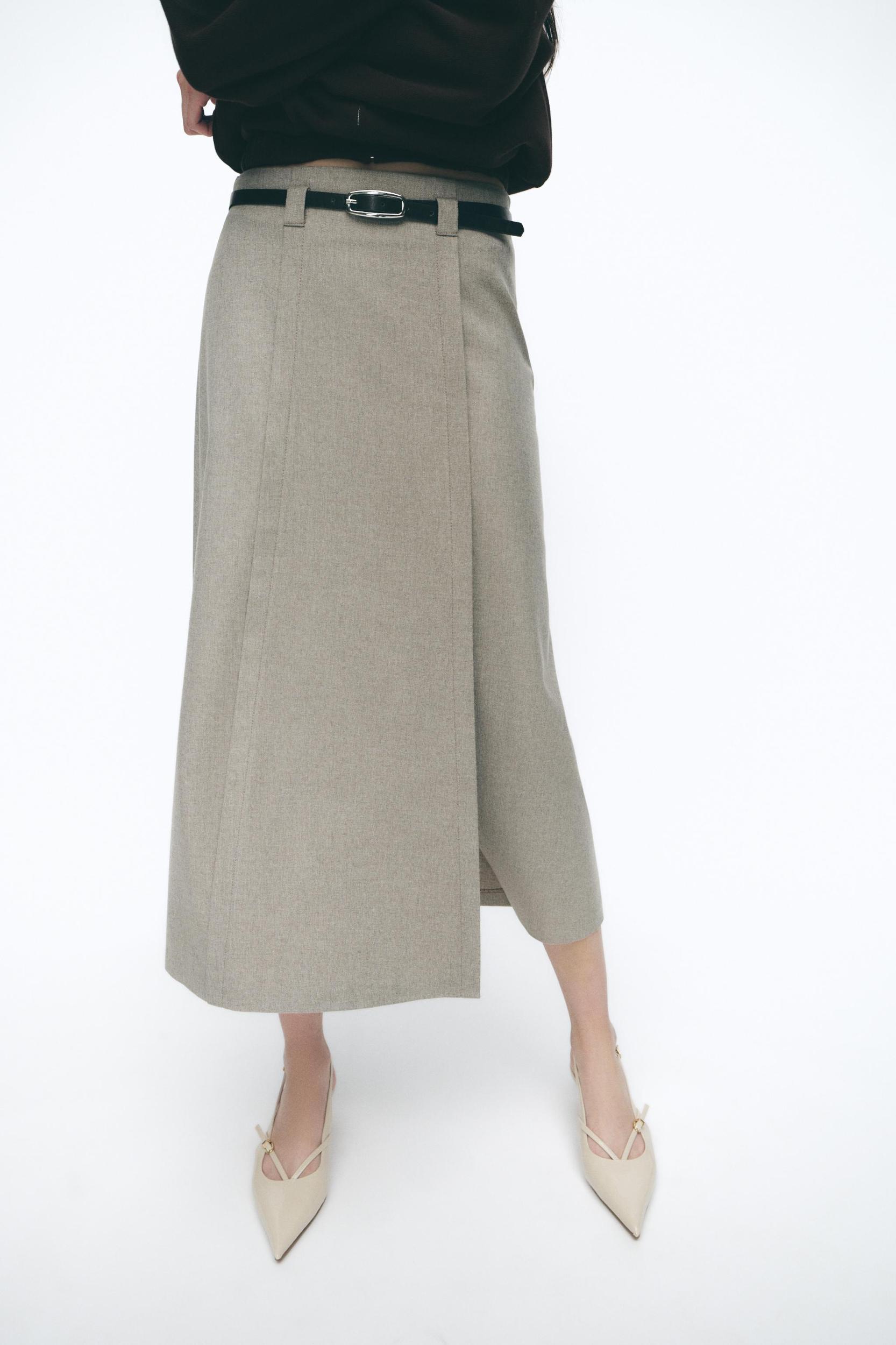 MIDI SKIRT WITH BELT Product Image