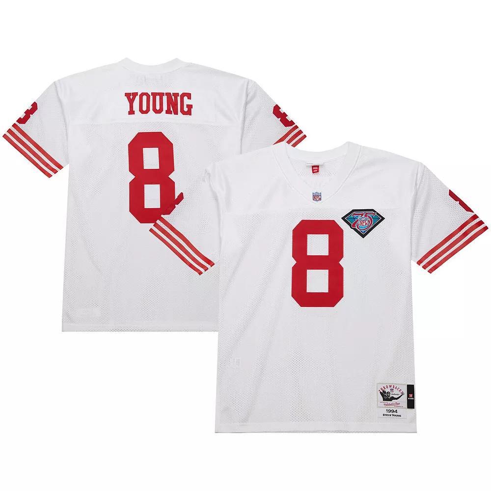 Men's Mitchell & Ness Steve Young White San Francisco 49ers 1994 Authentic Throwback Retired Player Jersey, Size: 52 Product Image