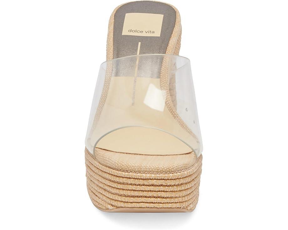 Adorned Metallic Raffia Slide Sandal Product Image
