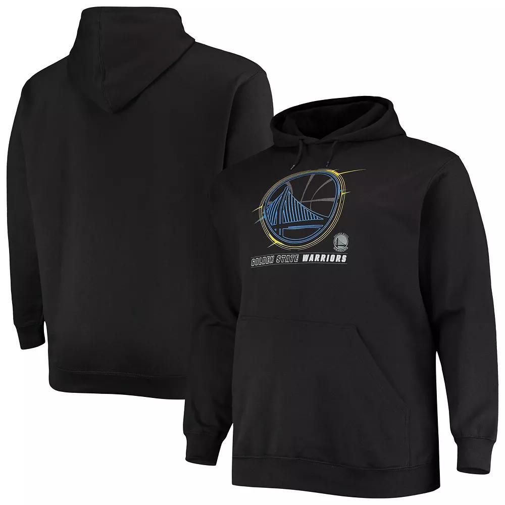Men's Heathered Gray Golden State Warriors Big & Tall Heart & Soul Pullover Hoodie,  Product Image