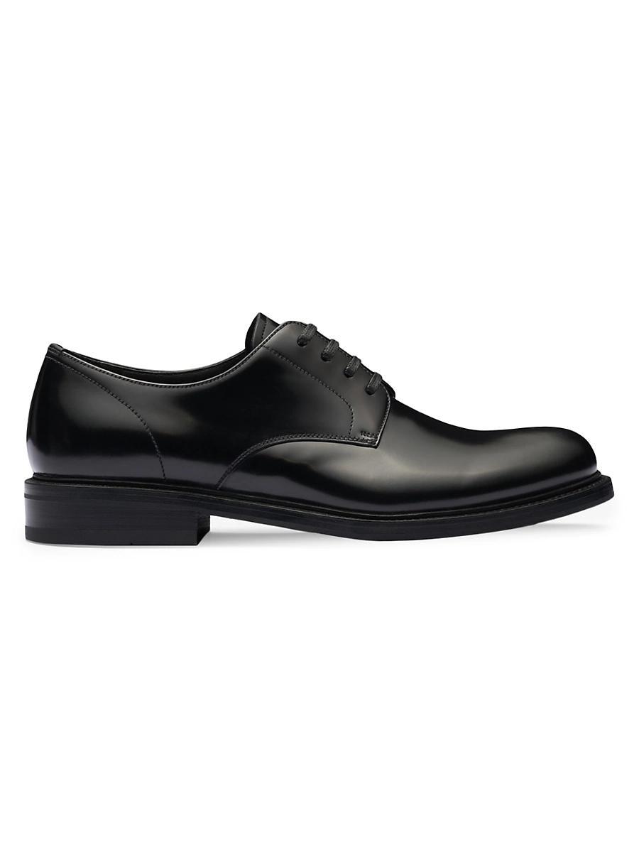 Mens Brushed Leather Lace-Up Shoes Product Image