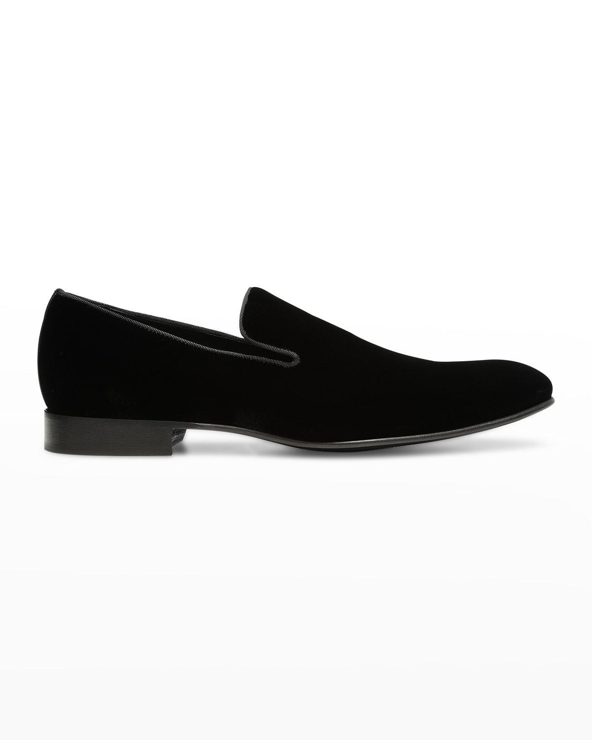 Mens Spencer Velvet Smoking Slippers Product Image