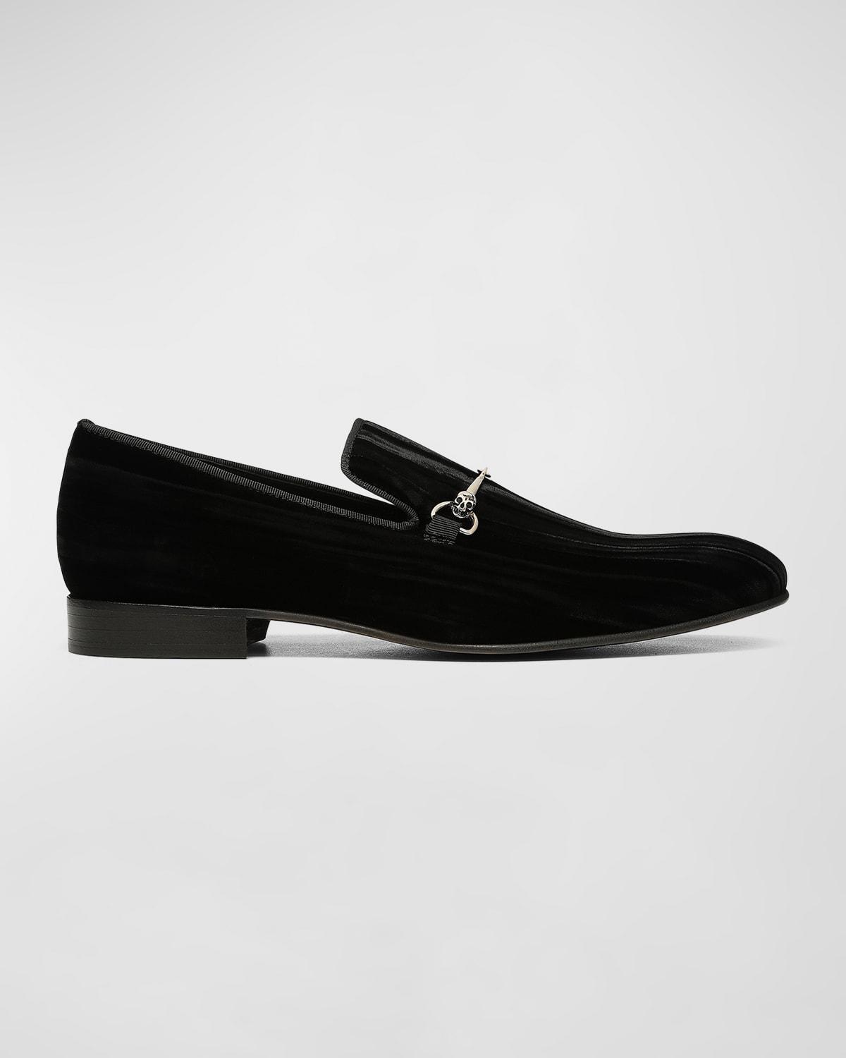 Donald Pliner Mens Shawn Velvet Bit Buckle Slip Product Image