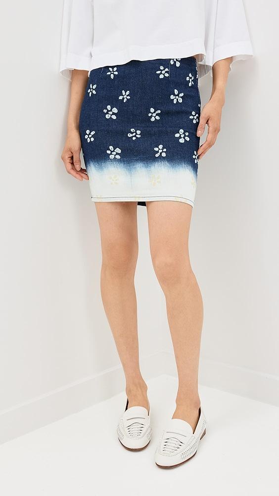 Marni Bleached Flower Printed Denim Skirt | Shopbop Product Image