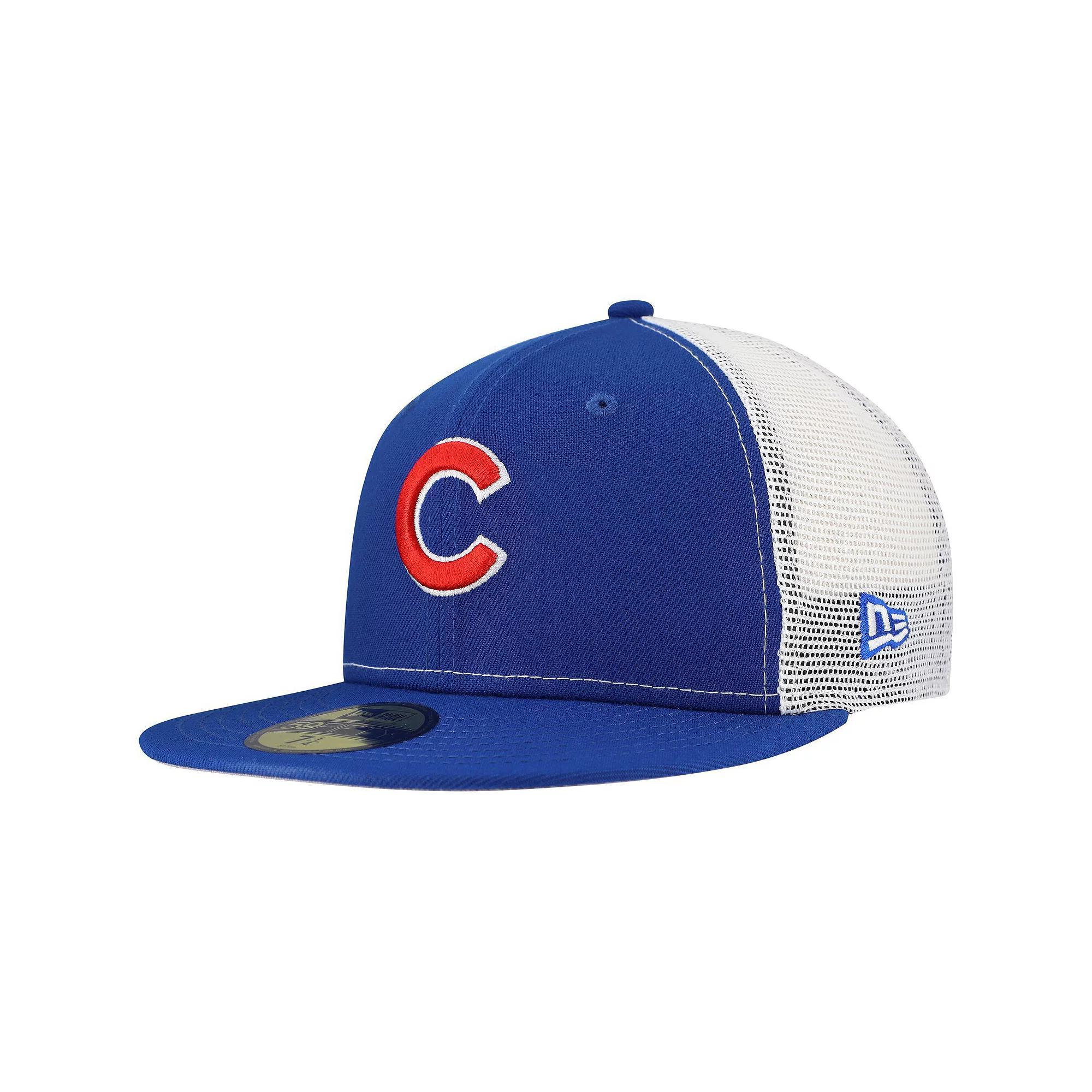 Men's New Era Royal Chicago Cubs Team Color 59FIFTY Trucker Fitted Hat, Size: 7 1/8, Blue Product Image