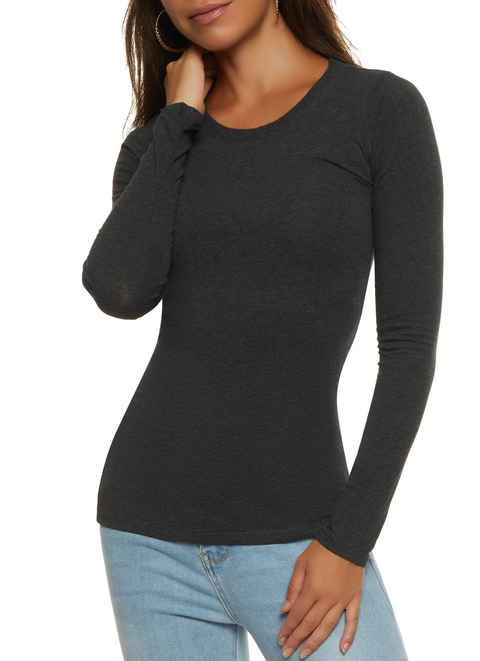 Womens Long Sleeve Crew Neck Top Product Image