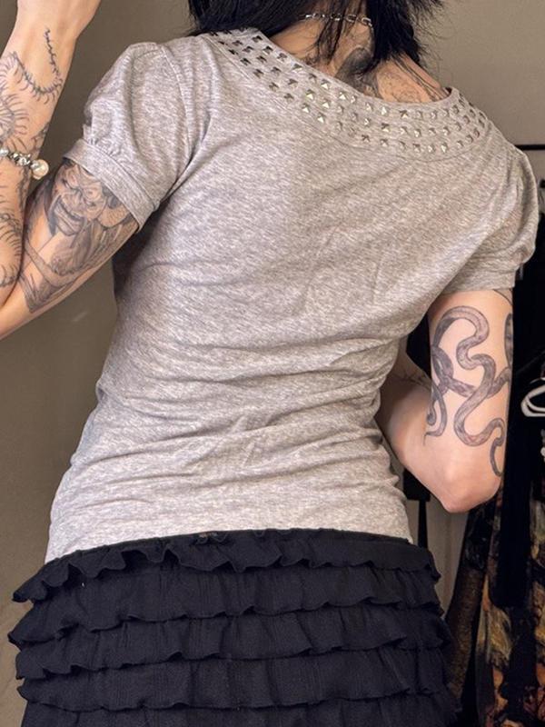 Letter Print Short Sleeve Tee Product Image