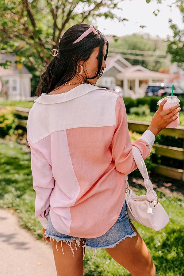 Maine Way Color Block Button Up Product Image