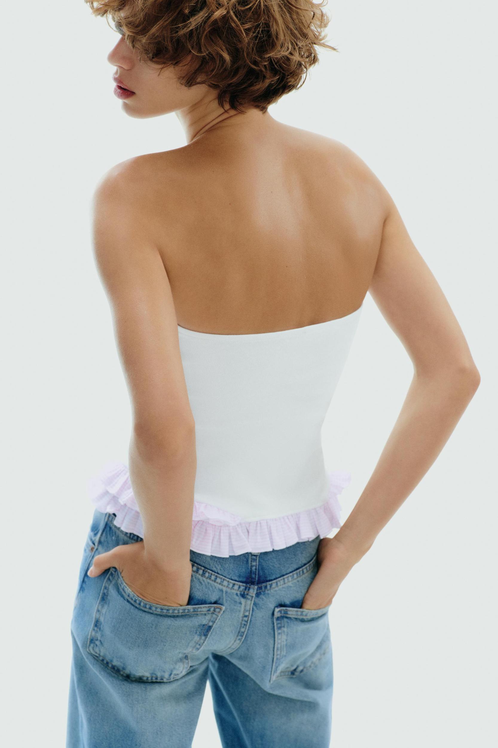 CONTRAST STRAPLESS TOP Product Image