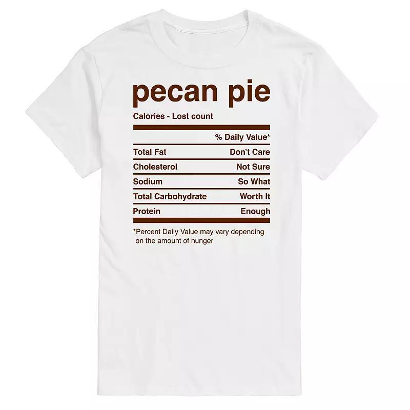 Men's Pecan Pie Nutritional Facts Graphic Tee,  Product Image
