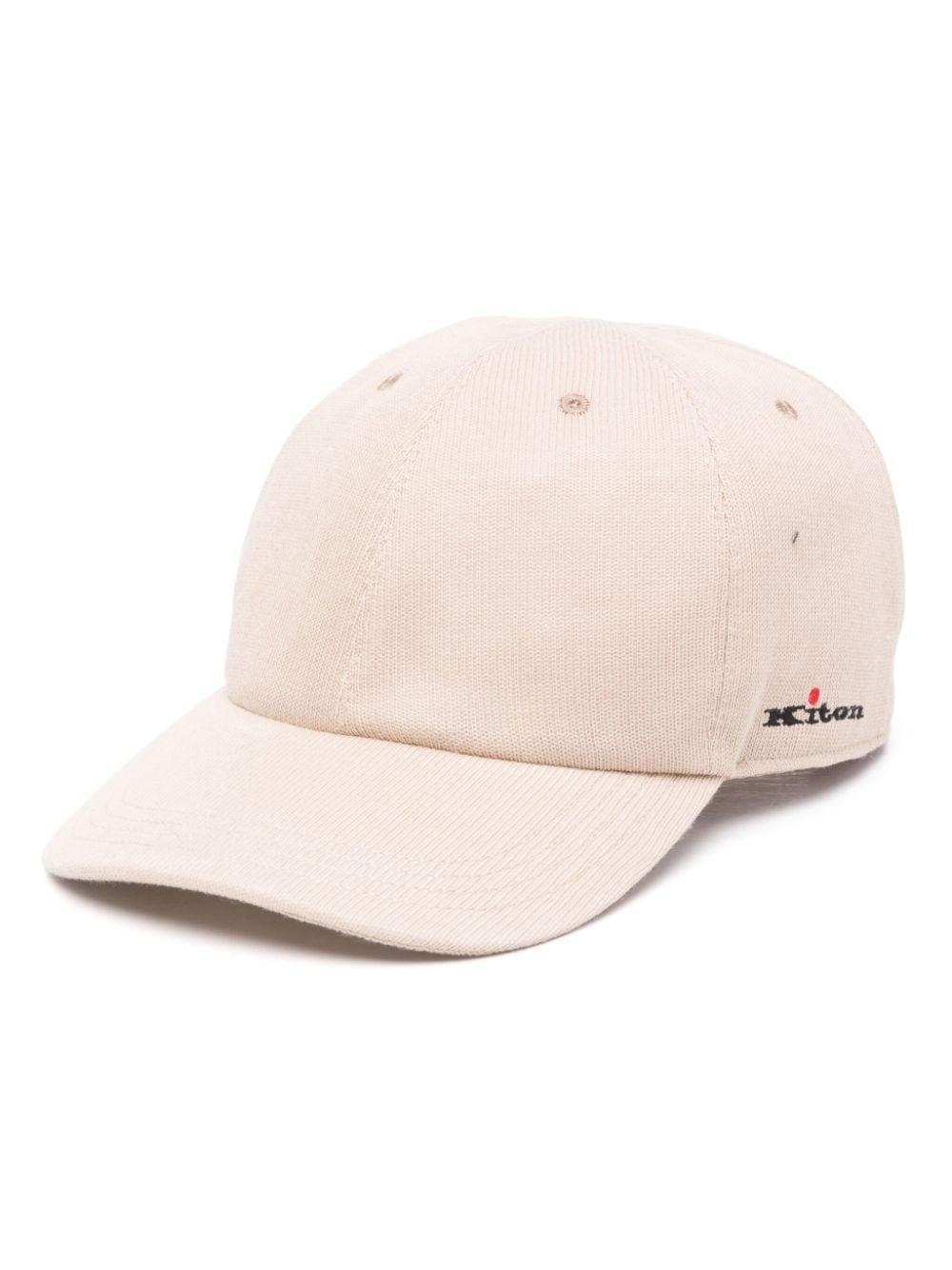 Logo-embroidered Cashmere Baseball Cap In Neutrals Product Image