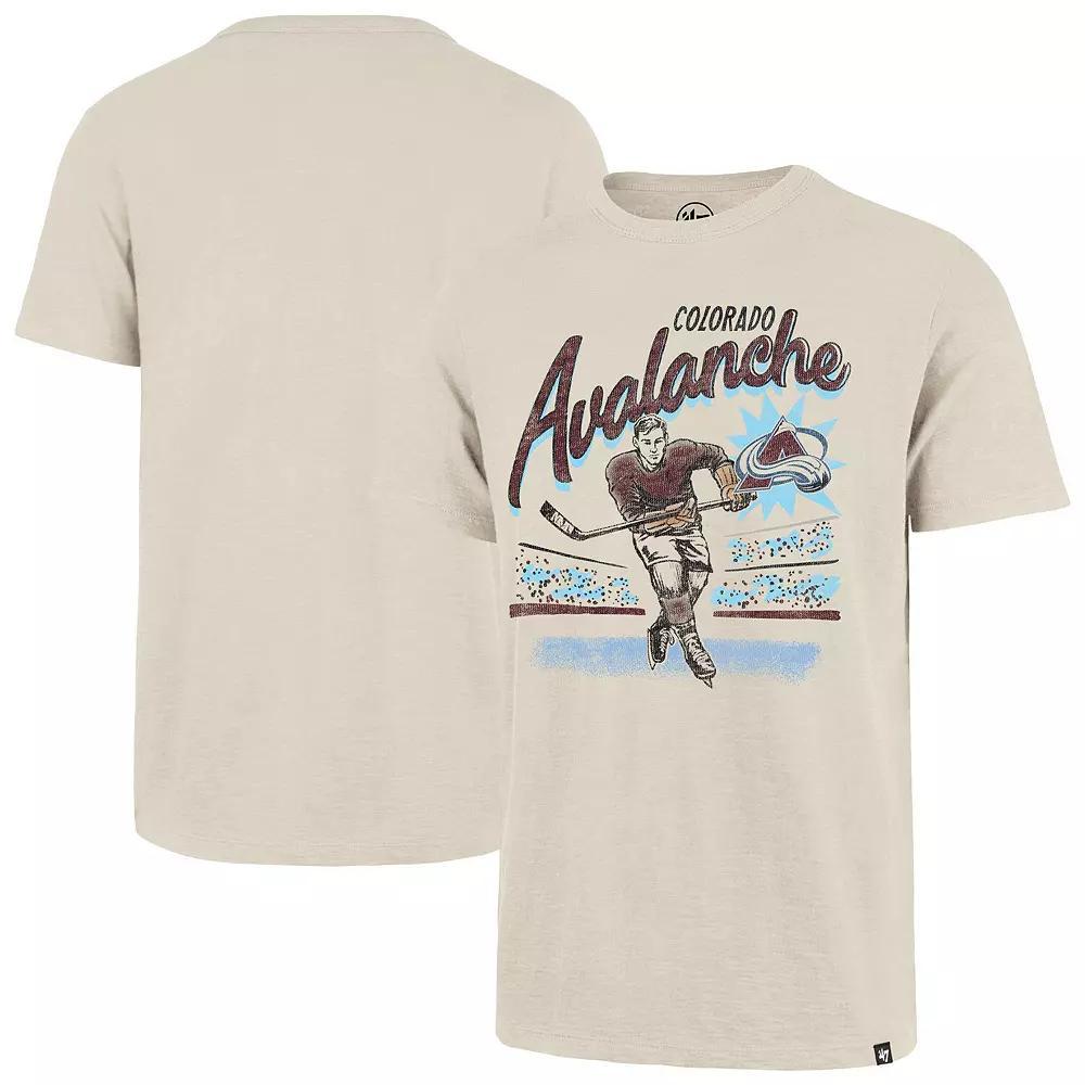 Men's '47  Natural Colorado Avalanche Hockey Player Golden Age Scrum T-Shirt, Size: 2XL, Beige Product Image