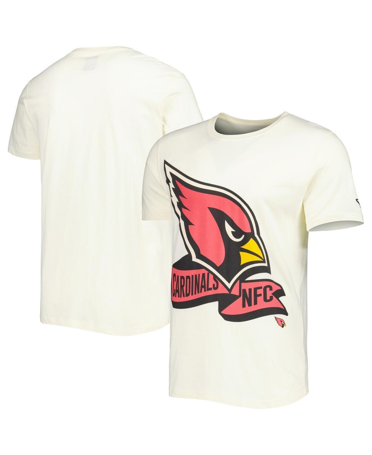 Men's New Era Cream Arizona Cardinals Sideline Chrome T-Shirt, Size: XL, Beige Product Image