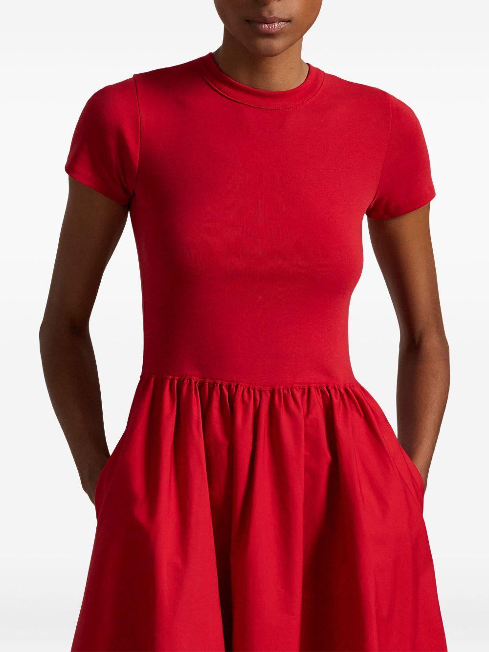 cotton crew neck dress Product Image