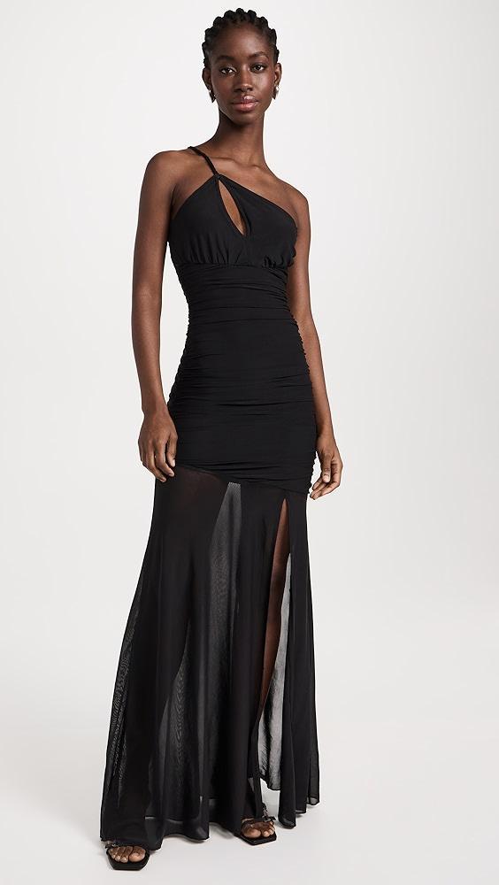 ROCOCO SAND Adele Black Power Mesh Long Dress | Shopbop Product Image