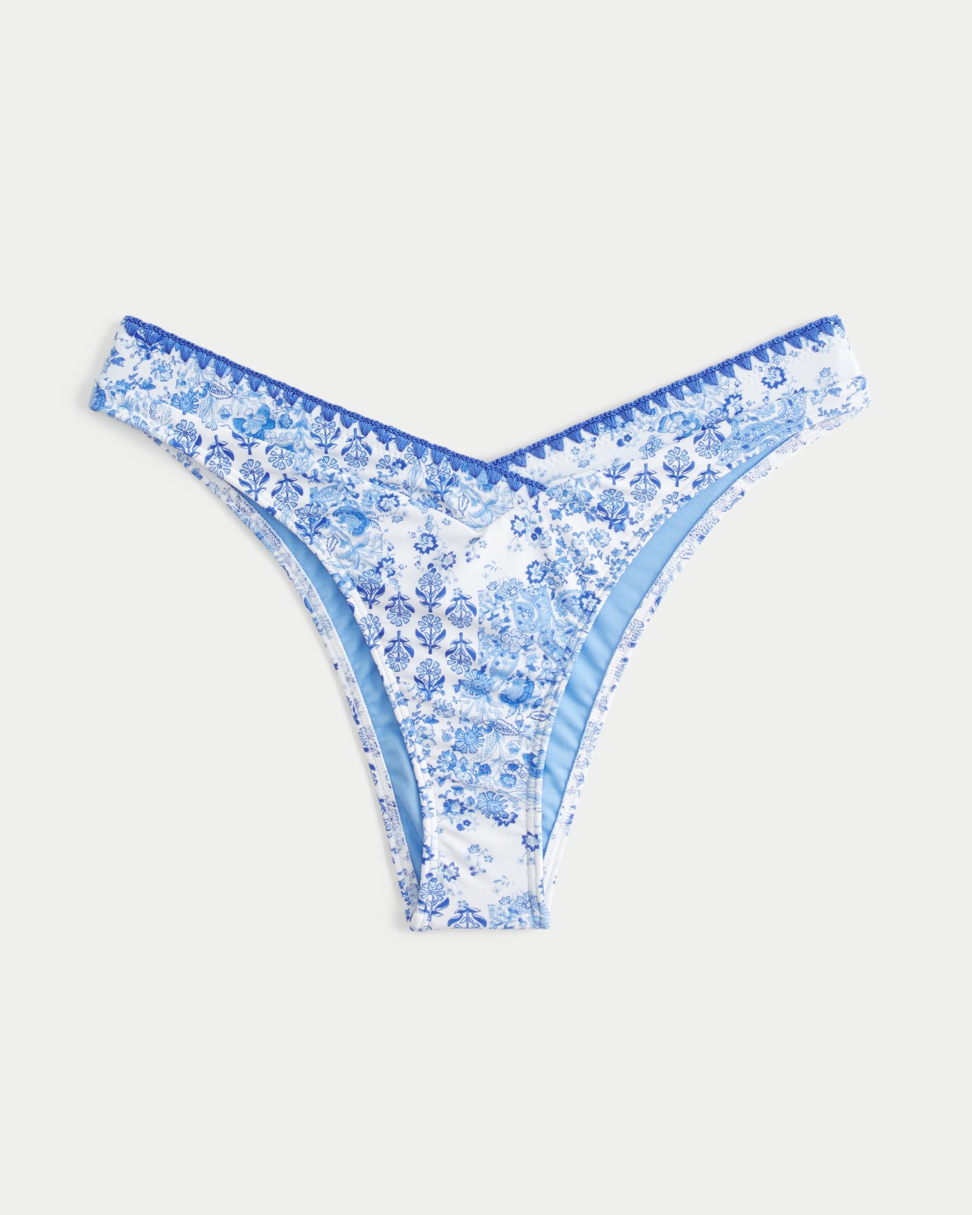 Ribbed High-Leg V-Waist Cheekiest Bikini Bottom Product Image