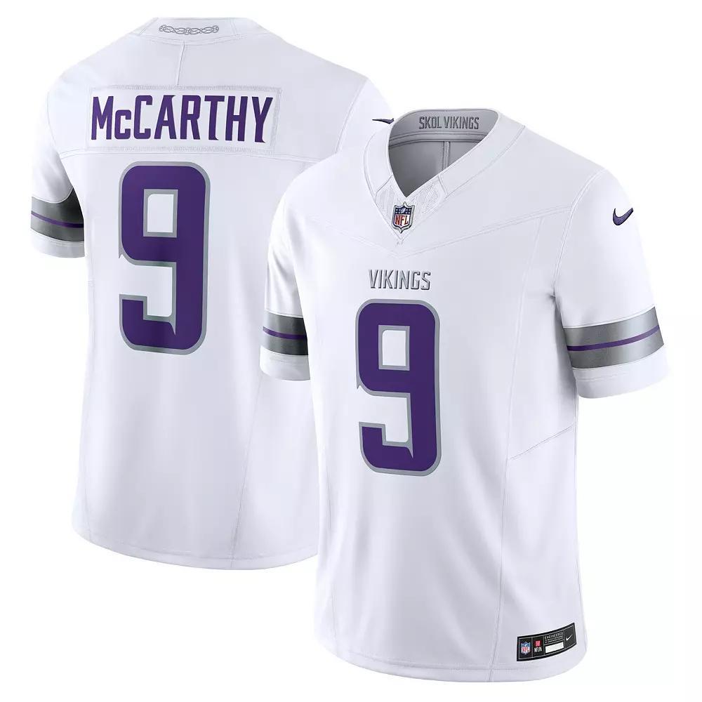 Men's Nike J.J. McCarthy White Minnesota Vikings Vapor F.U.S.E. Limited Jersey,  Product Image