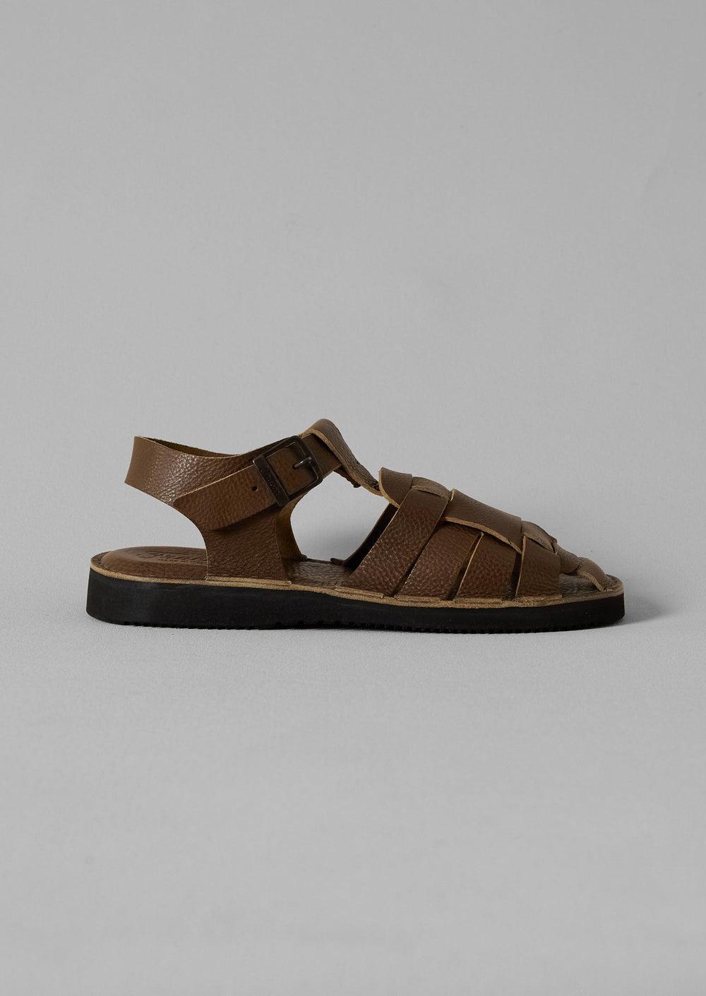 Fracap Leather Sandals | Olive Product Image
