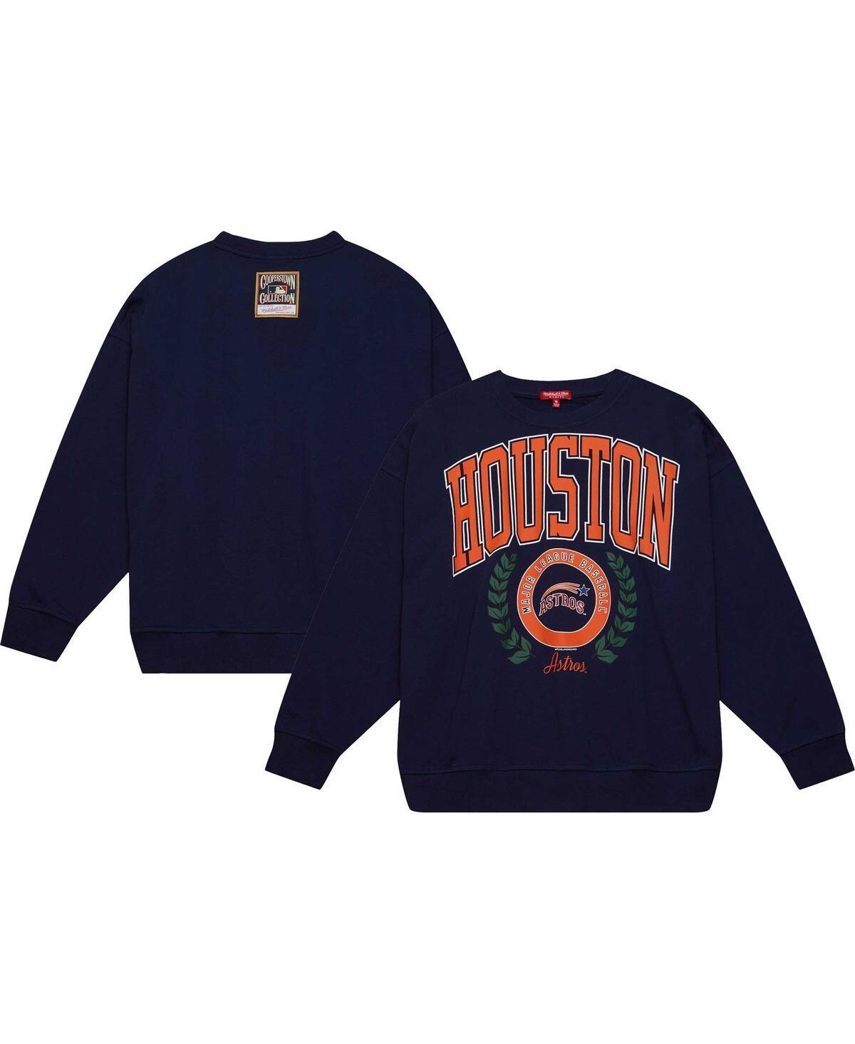 Womens Mitchell & Ness Houston Astros Logo Lt 2.0 Pullover Sweatshirt Blue Product Image