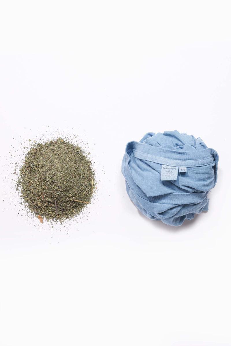 Indigo Dyed Light Blue Women's Organic Unisex Style Crew Tee Product Image