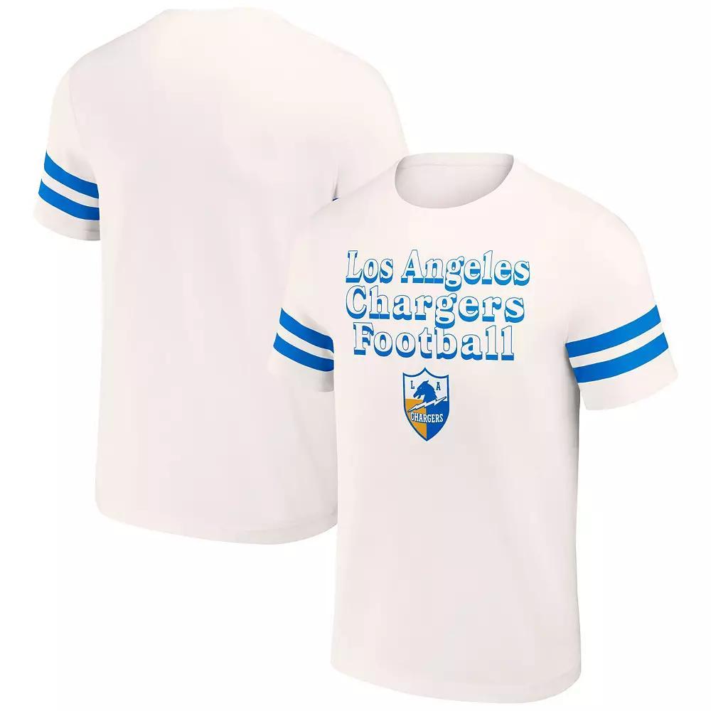 Men's NFL x Darius Rucker Collection by Fanatics Cream Los Angeles Chargers Vintage T-Shirt, Size: Medium, Beige Product Image
