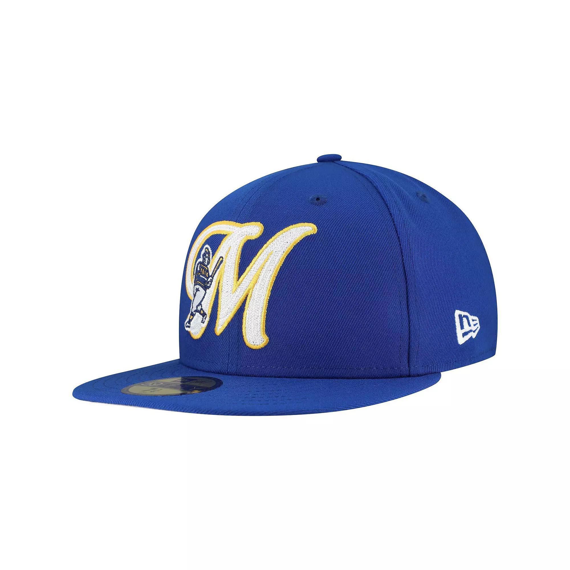 Men's New Era Royal Milwaukee Brewers Duo Logo 2.0 59FIFTY Fitted Hat,  Product Image