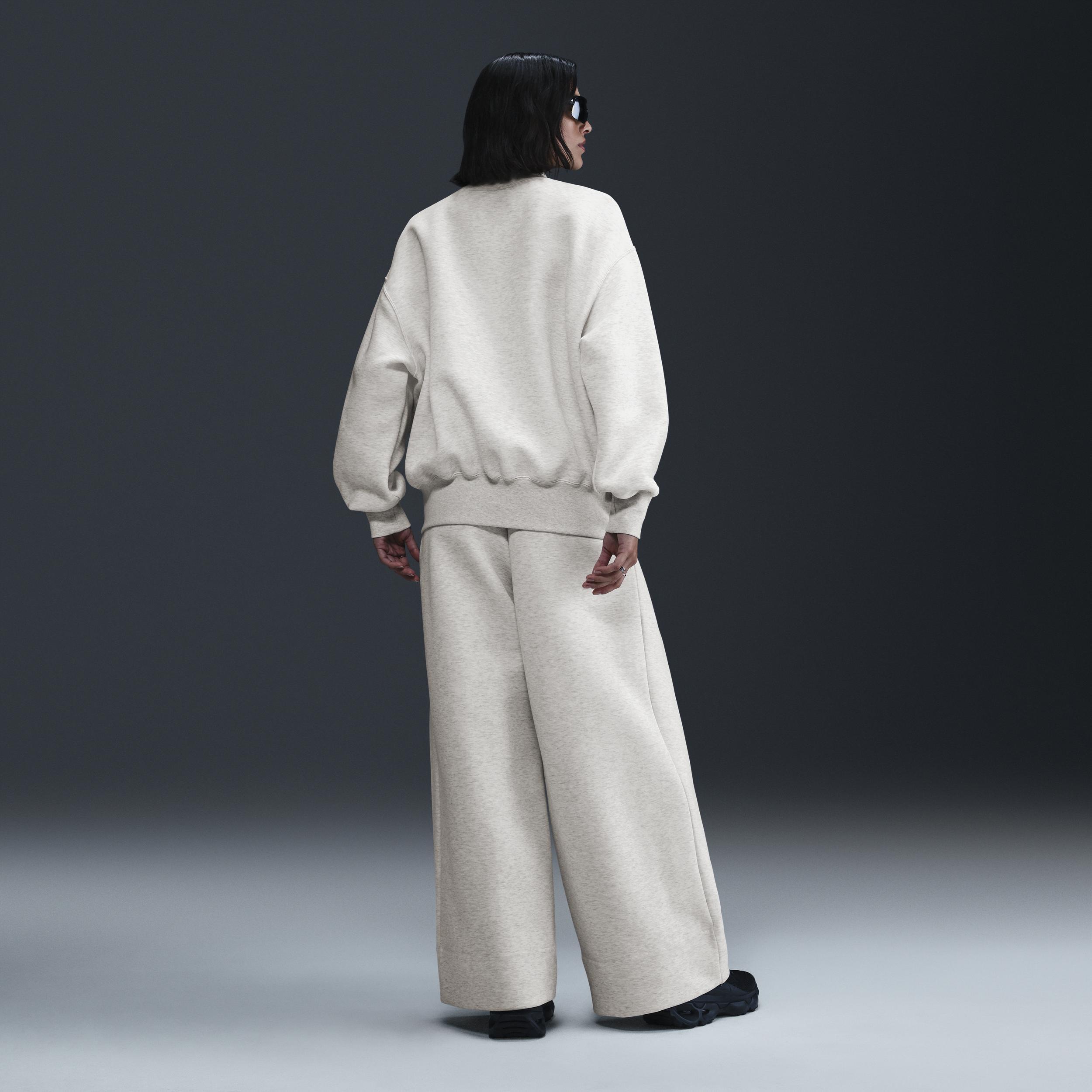 Womens Nike Sportswear Tech Fleece Oversized Crew-Neck Sweatshirt | FV8041-013 Product Image