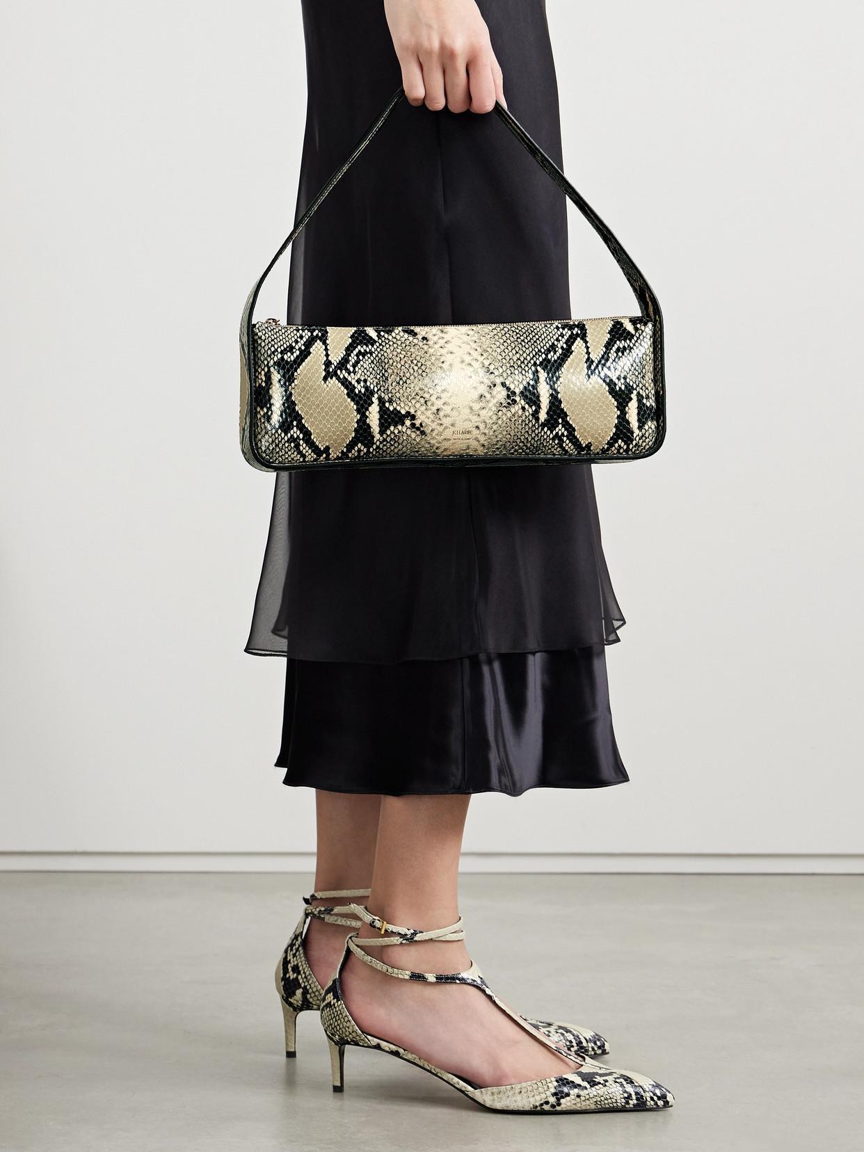 KHAITE Lori Snake-effect Leather Shoulder Bag In Animal Print Product Image