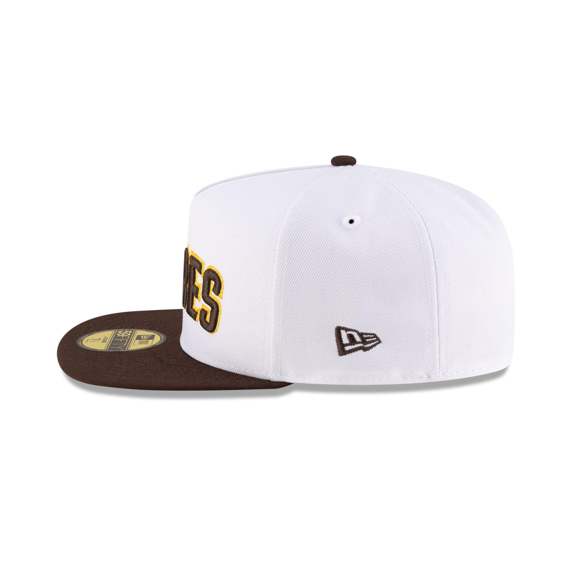 Just Caps League Sidepatch Optic White San Diego Padres 59FIFTY A-Frame Fitted Hat Male Product Image