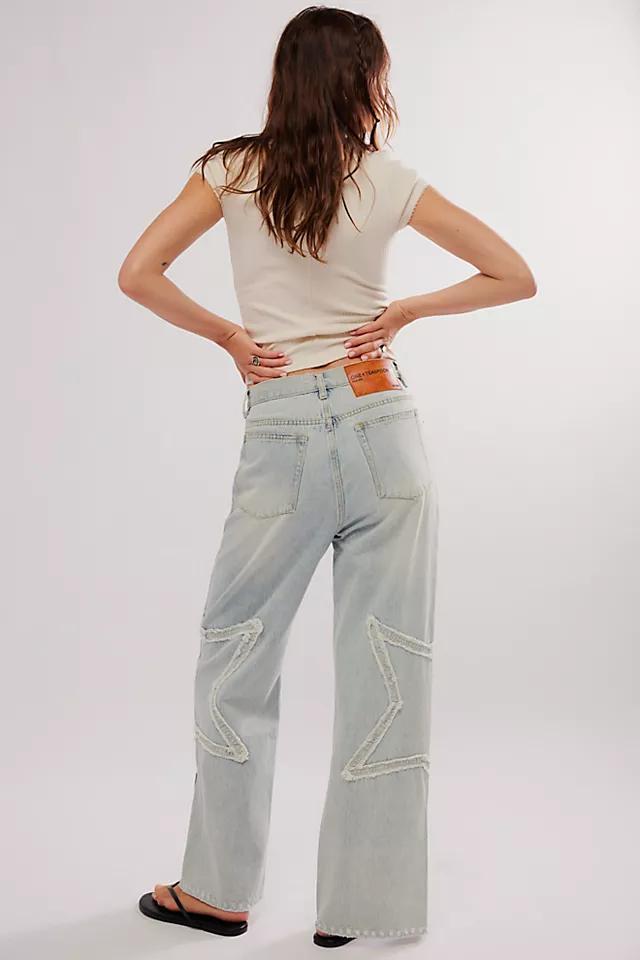 OneTeaspoon Star Straight-Leg Mid-Rise Jeans Product Image