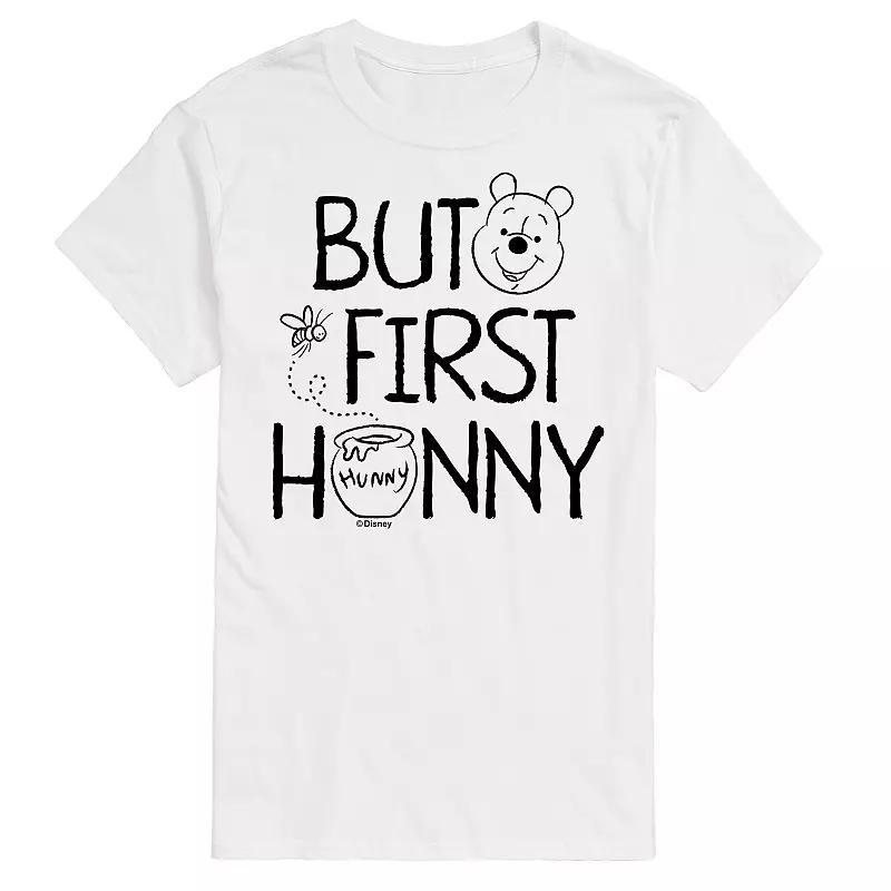 Disney's Winnie the Pooh Big & Tall But First Hunny Graphic Tee, Men's, Size: 6XB, White Product Image