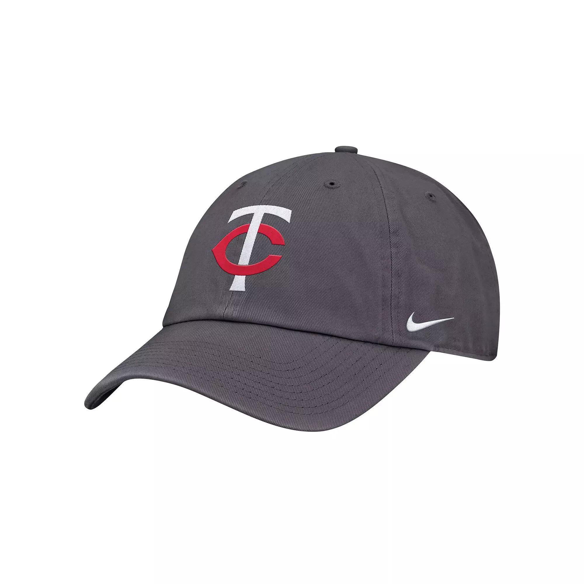 Men's Nike Gray Minnesota Twins Club Adjustable Hat, Size: Medium/Large, Grey Product Image