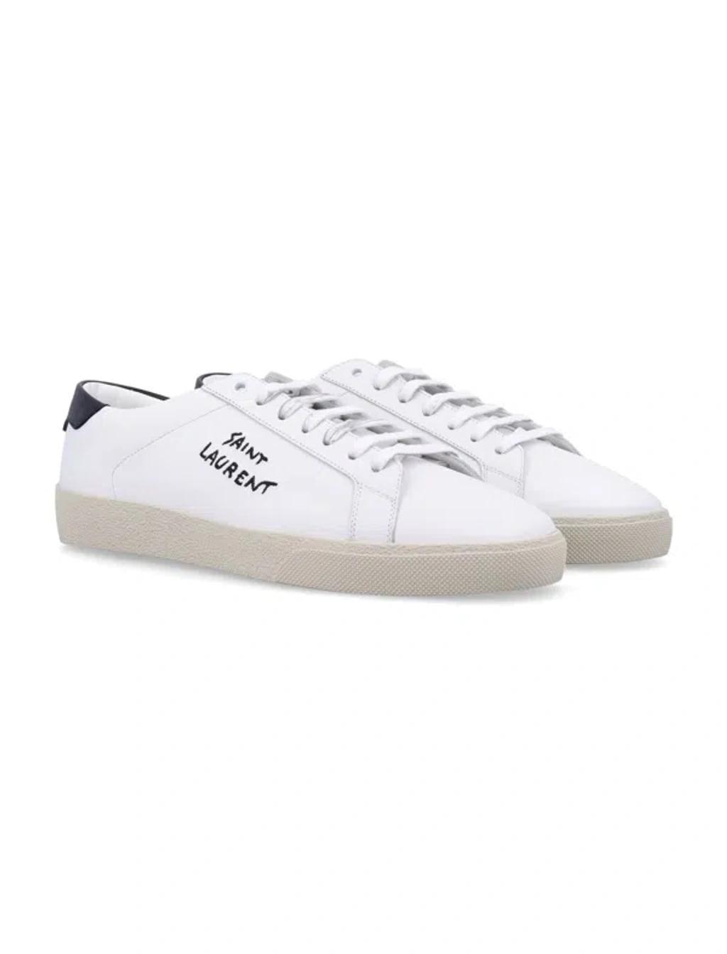 SAINT LAURENT Men's Sl06 Sneakers In White  Black Product Image