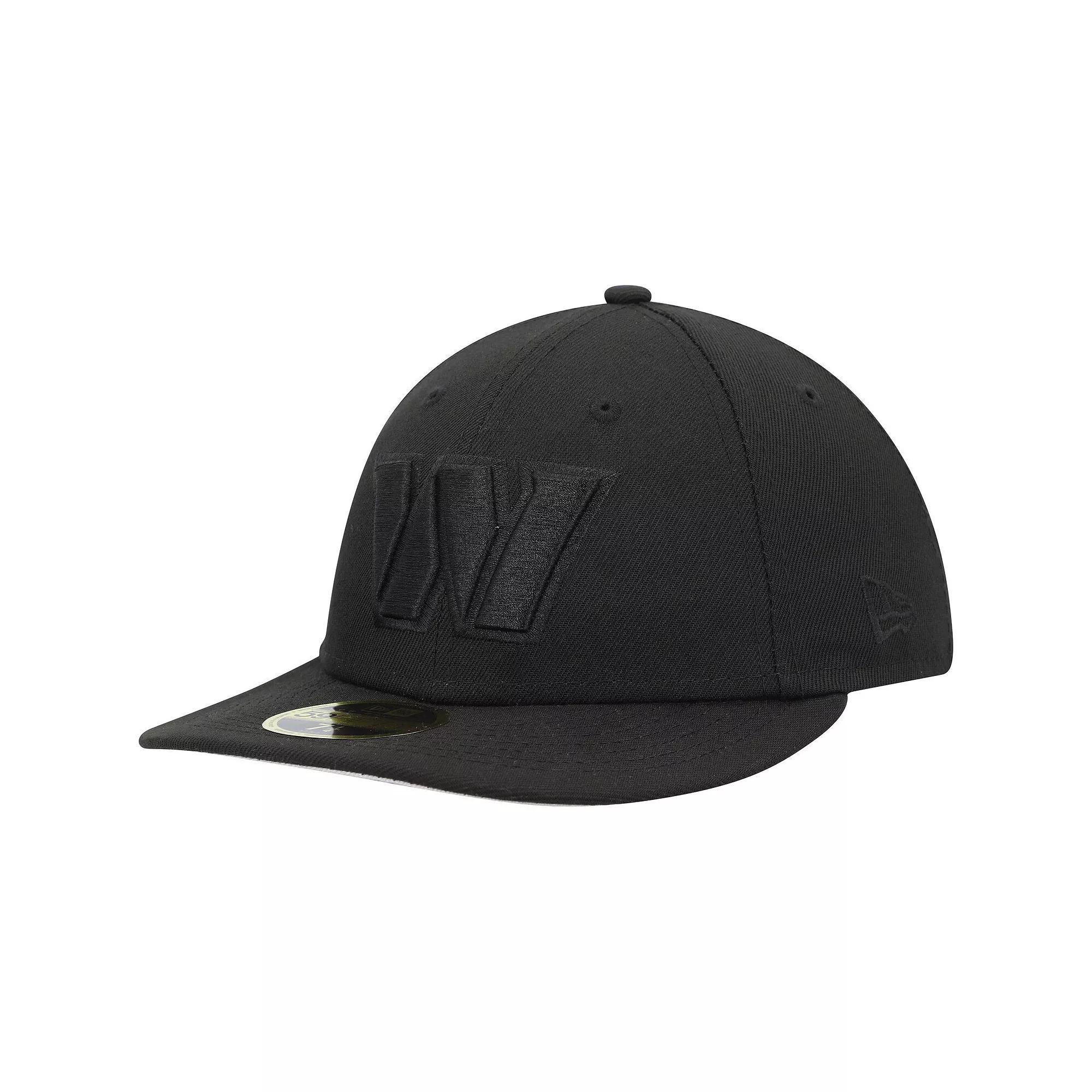 Men's New Era Washington Commanders Black on Black II Low Profile 59FIFTY Fitted Hat, Size: 7 1/2, Wft Black Product Image