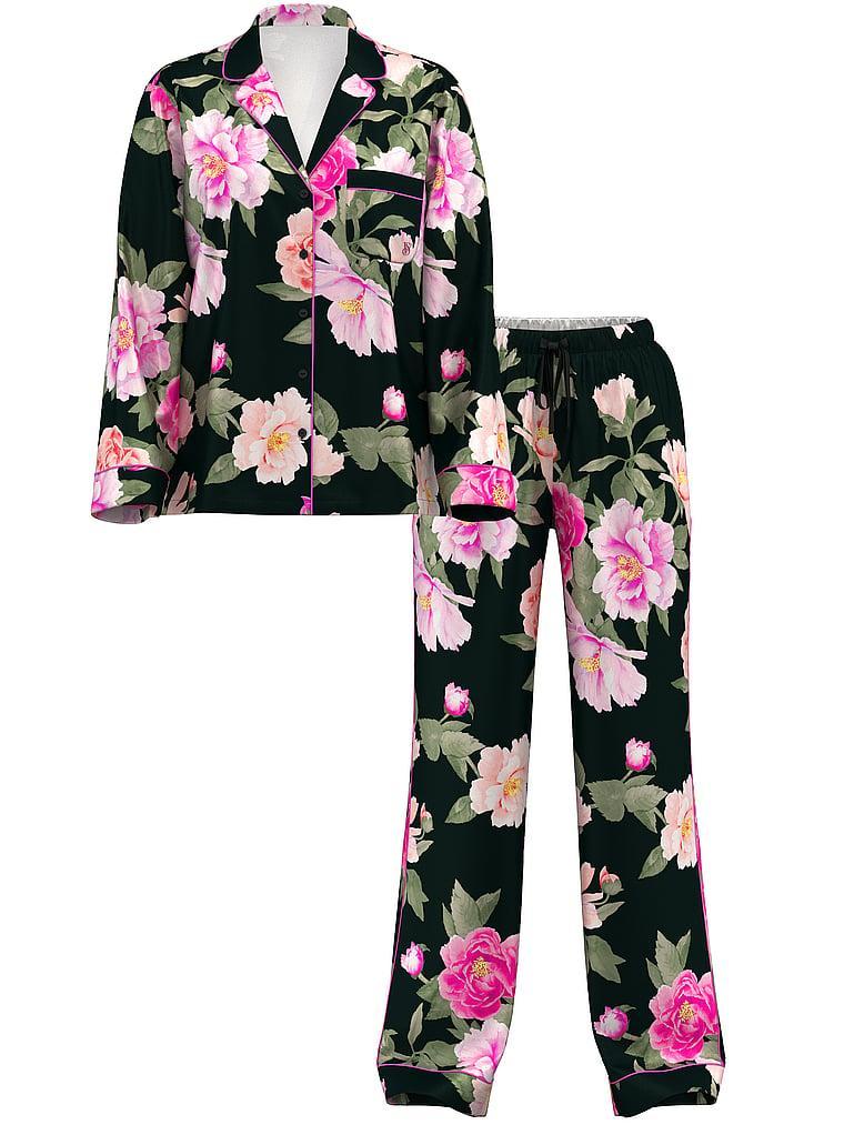 Glazed Satin Short Pajama Set Product Image