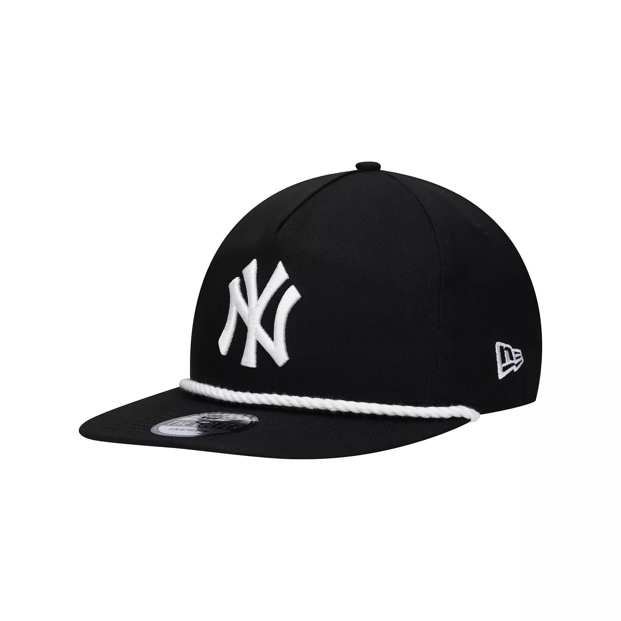 Men's New Era Black New York Yankees Golfer Snapback Hat Product Image