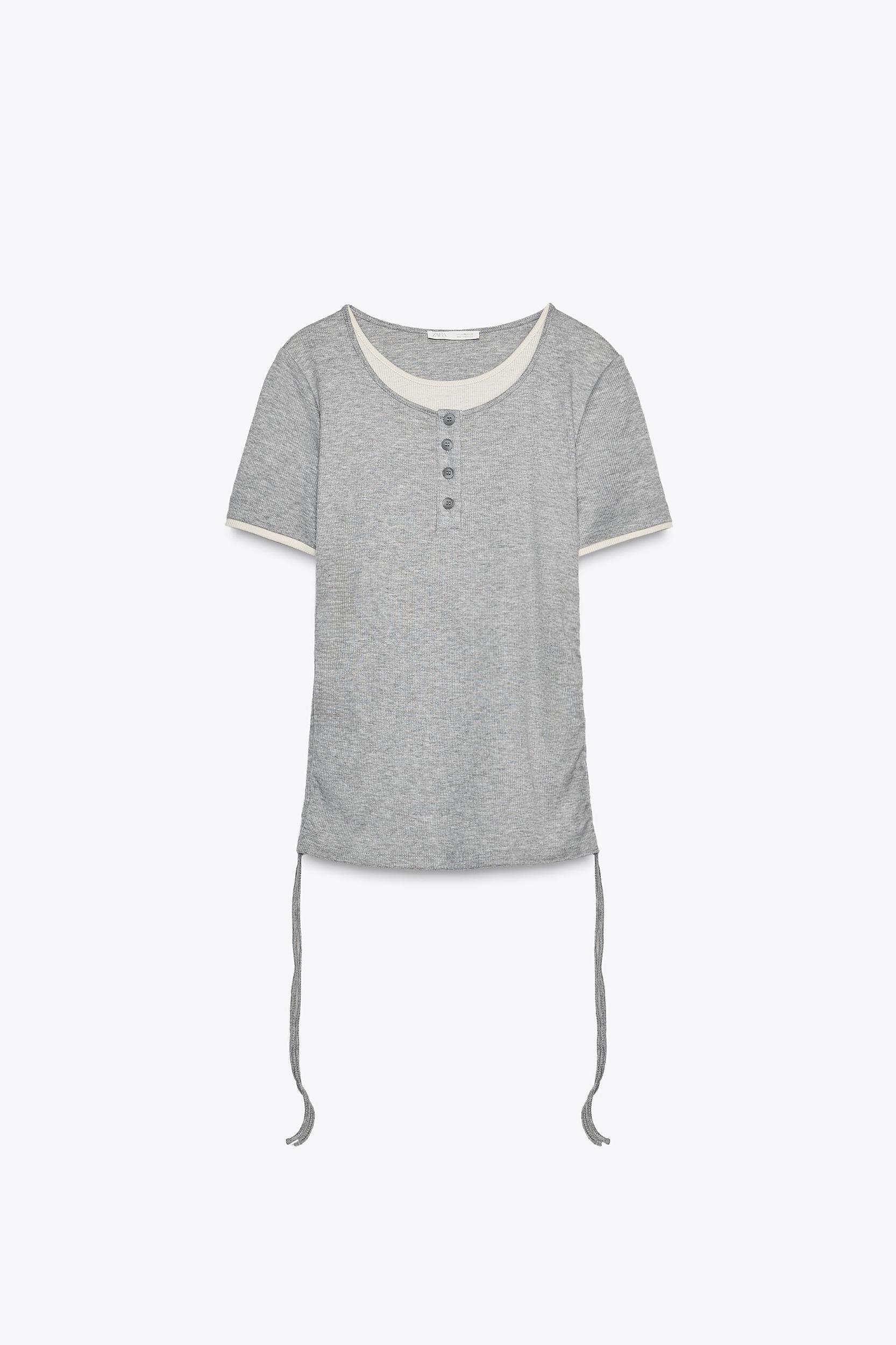 DOUBLE LAYERED RUCHED T-SHIRT Product Image