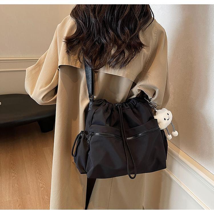 Plain Drawstring Crossbody Bag Product Image