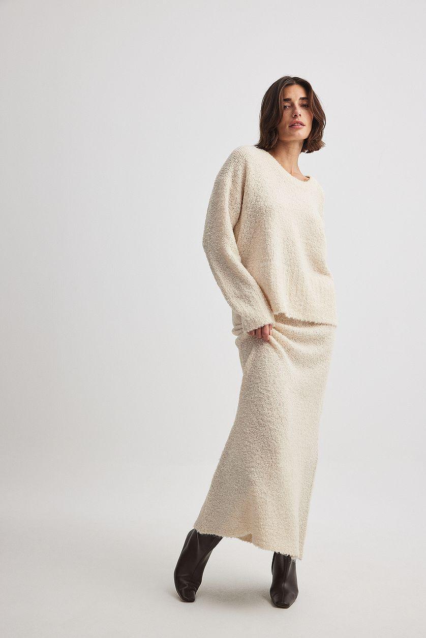 Scoop Neck Knitted Sweater Product Image