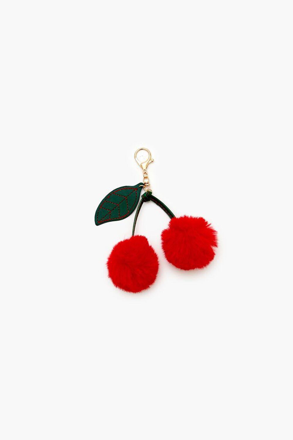 Pom Pom Cherry Keychain | Forever 21 Product Image