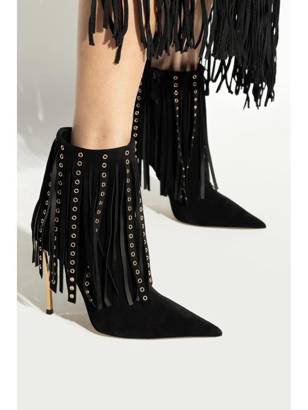 CASADEI Superblade Leather Boots In Black Product Image