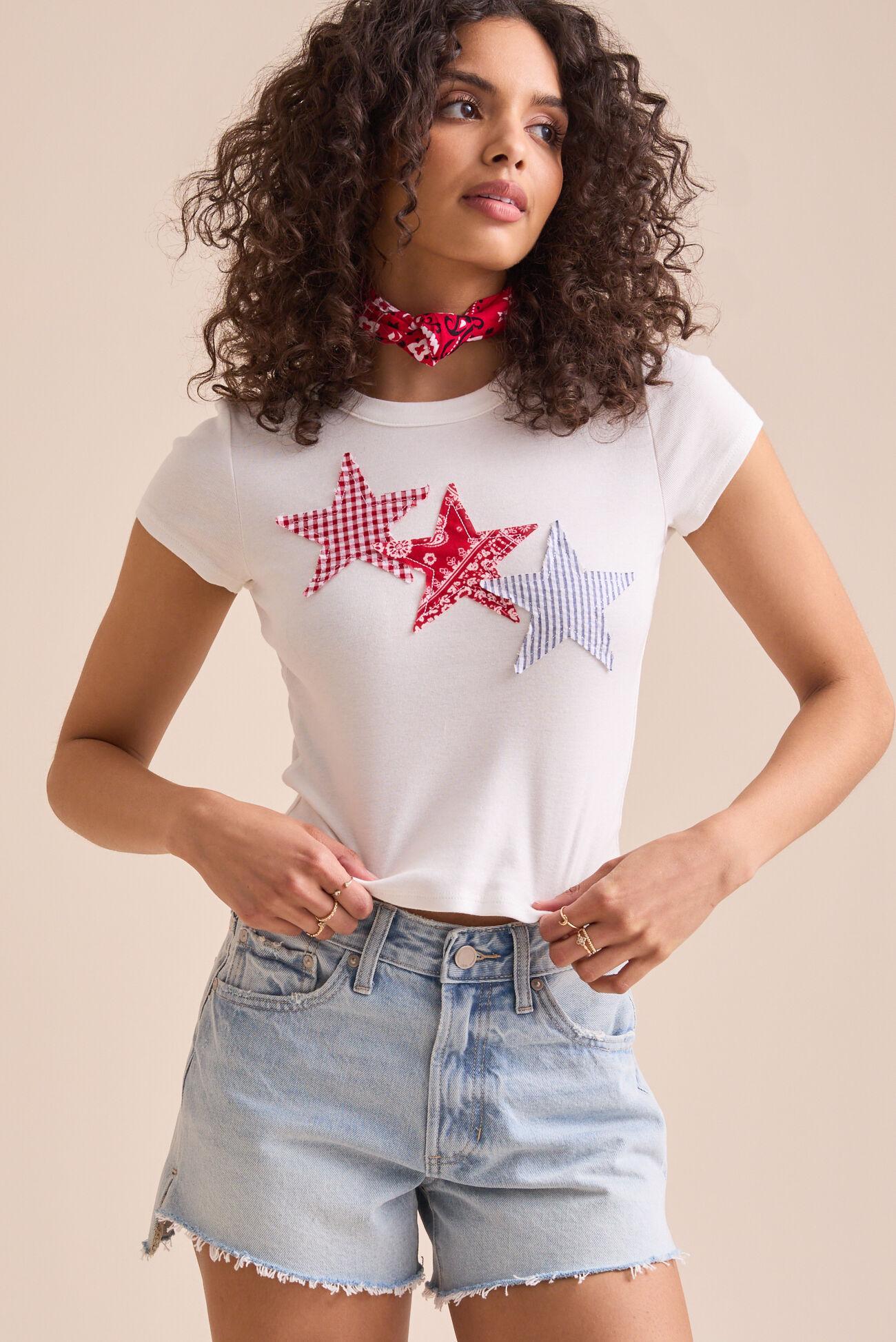 Star Patchwork Tee Product Image